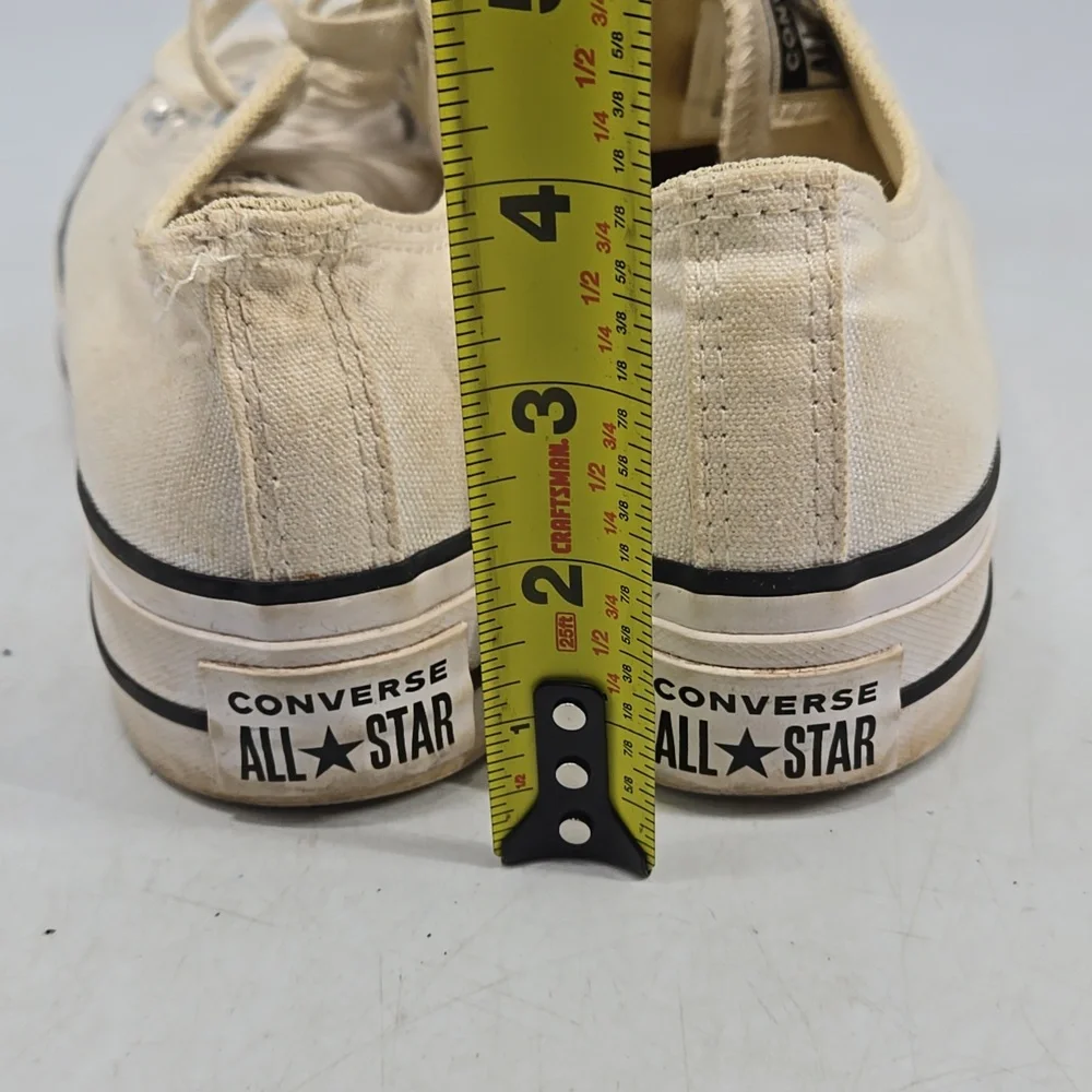 Converse Lift Platform Dirty White Sneakers 7.5 - Picture 4 of 9